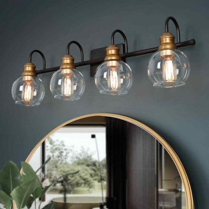 LNC Modern Black Wall Light Bronze and Antique Gold Bathroom Vanity Light
