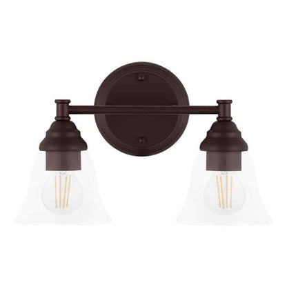 Hampton Bay Marsden 14.25 in. 2-Light Oil Rubbed Bronze Transitional Vanity