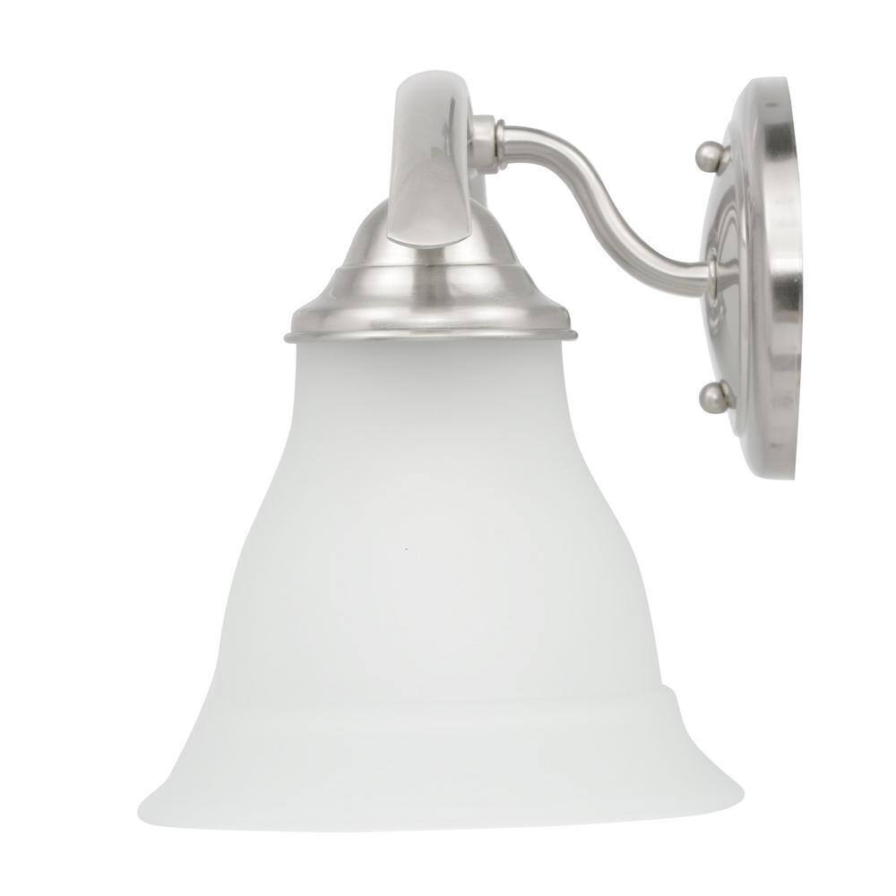 Progress Lighting Trinity 3-Light Brushed Nickel Glass Traditional Bath Vanity