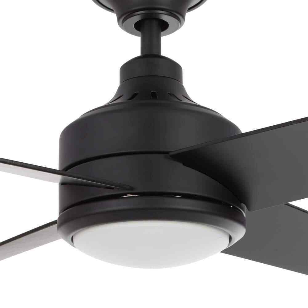 Home Decorators Mercer 52 in. LED Indoor Black Ceiling Fan w/ Light and Remote