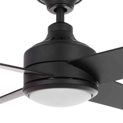 Home Decorators Mercer 52 in. LED Indoor Black Ceiling Fan w/ Light and Remote