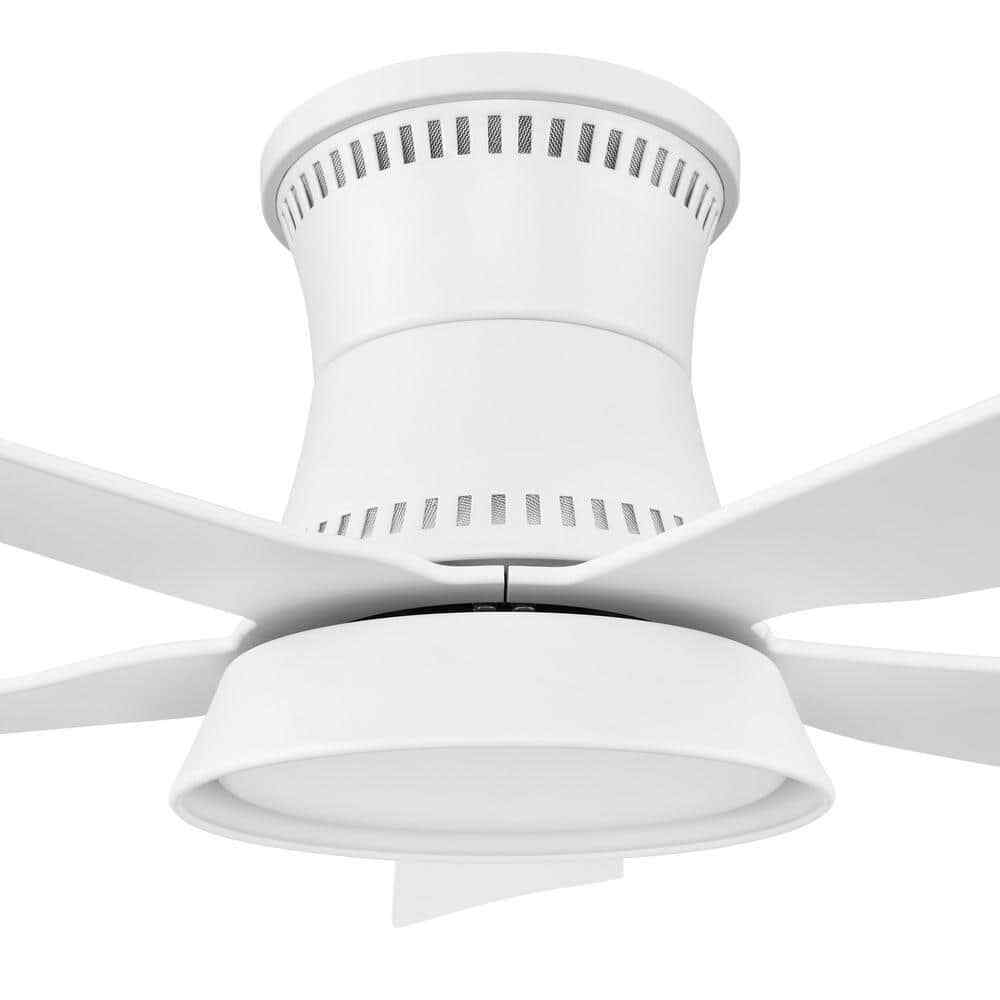 Hampton Bay Hawkspur 52 in. Indoor Outdoor White  Ceiling Fan w Light and Remote