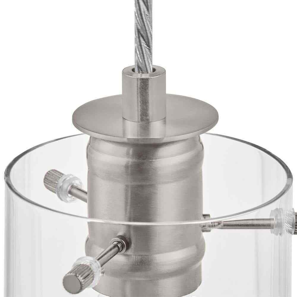 Hampton Bay Regan Brushed Kitchen Pendant Light w/ Glass Shades