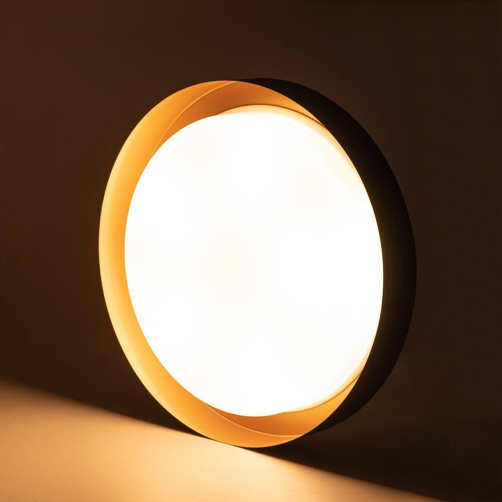 EDISLIVE Victor 23.6 in. 5-Light Minimalist Black Flush Mount 81010000039408