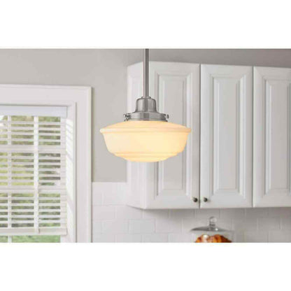 Hampton Bay Belvedere Park Brushed Nickel Pendant Hanging Light