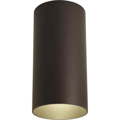 Progress Lighting Cylinder 6 in. Antique Bronze Modern Outdoor Ceiling Light