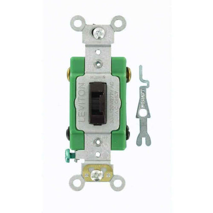Leviton 30 Amp Industrial Grade Heavy Duty Double-Pole Locking Switch Brown