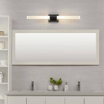 Globe Electric 36 in. Matte Black LED Integrated Vanity Light