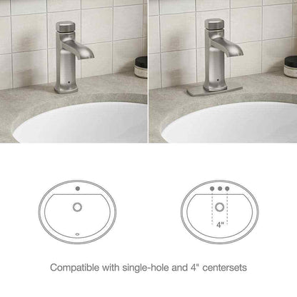 KOHLER Rubicon Powered Touchless Single Hole Bathroom Faucet in Brushed Nickel