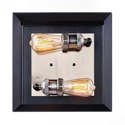 Home Decorators Walden Forge Black Frame Flush Mount Ceiling Light