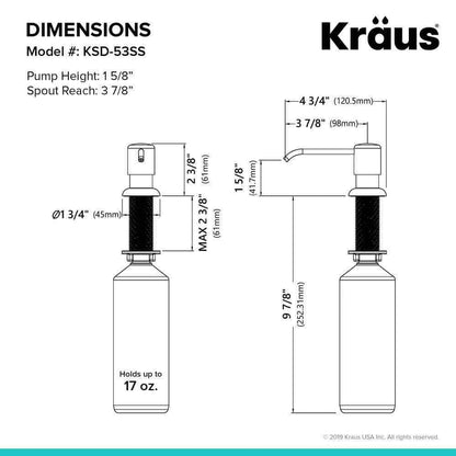KRAUS Boden Kitchen Soap Dispenser in Stainless Steel KSD-53SS