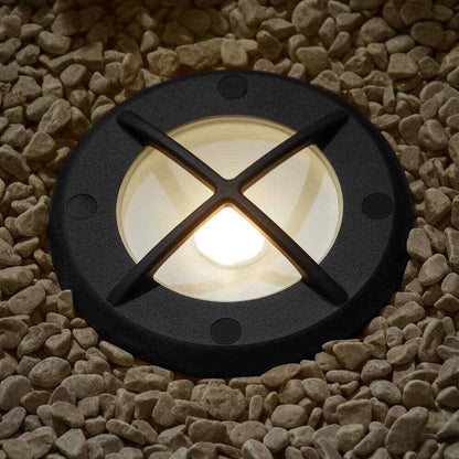 Hampton Bay Marion 25-Watt Equivalent Low Voltage Black LED Outdoor Well Light