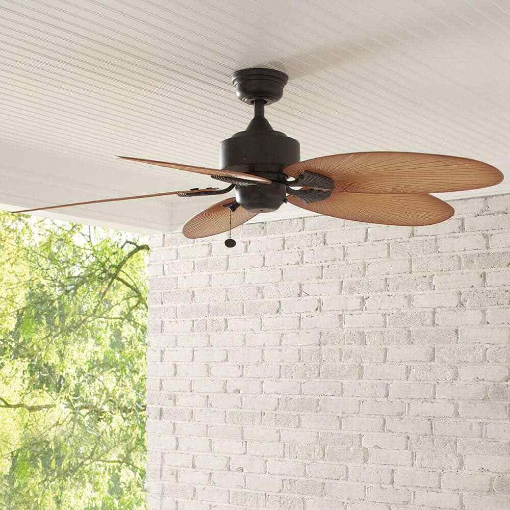 Hampton Bay Lillycrest 52 in. Indoor/Outdoor Aged Bronze Ceiling Fan