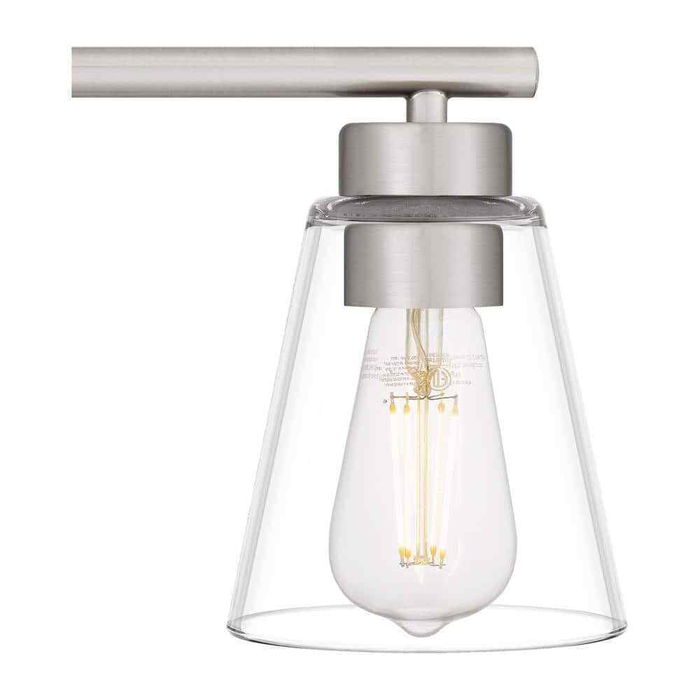 Hampton Bay Eastburn 28.13 in. 4-Light Brushed Nickel Vanity Light