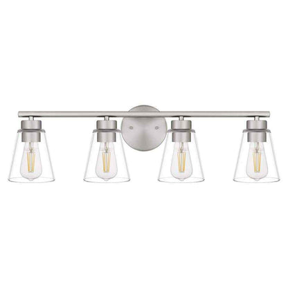 Hampton Bay Eastburn 28.13 in. 4-Light Brushed Nickel Vanity Light