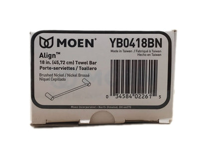 MOEN Align 18 in. Towel Bar in Brushed Nickel YB0418BN