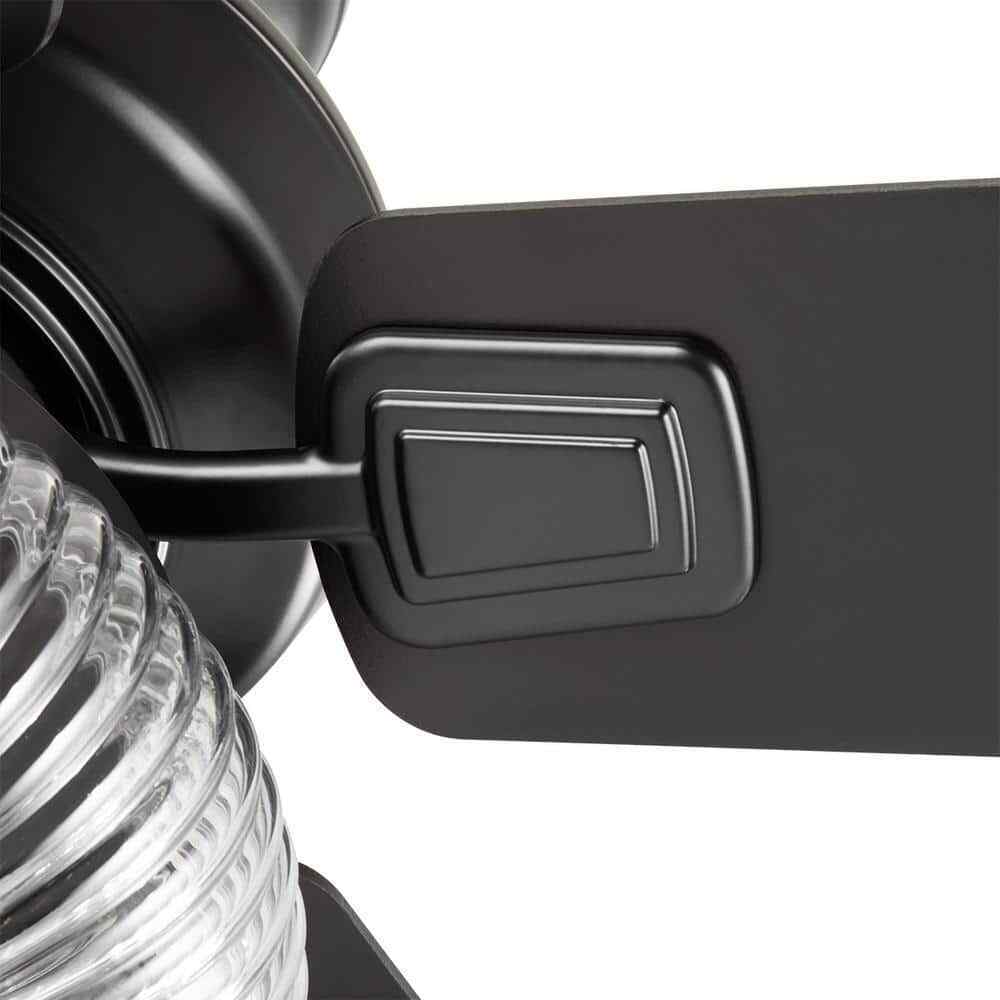 Home Decorators 52 in. Rimgate Indoor Matte Black LED Ceiling Fan w/ Remote