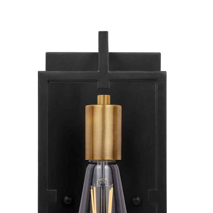 Home Decorators Kenton 4.75 in. 1-Light Matte Black Wall Mount Sconce Light