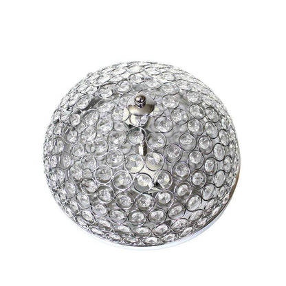 Elegant Designs Elipse 13 in. 2-Light Chrome and Crystal Flush Mount FM1000-CHR