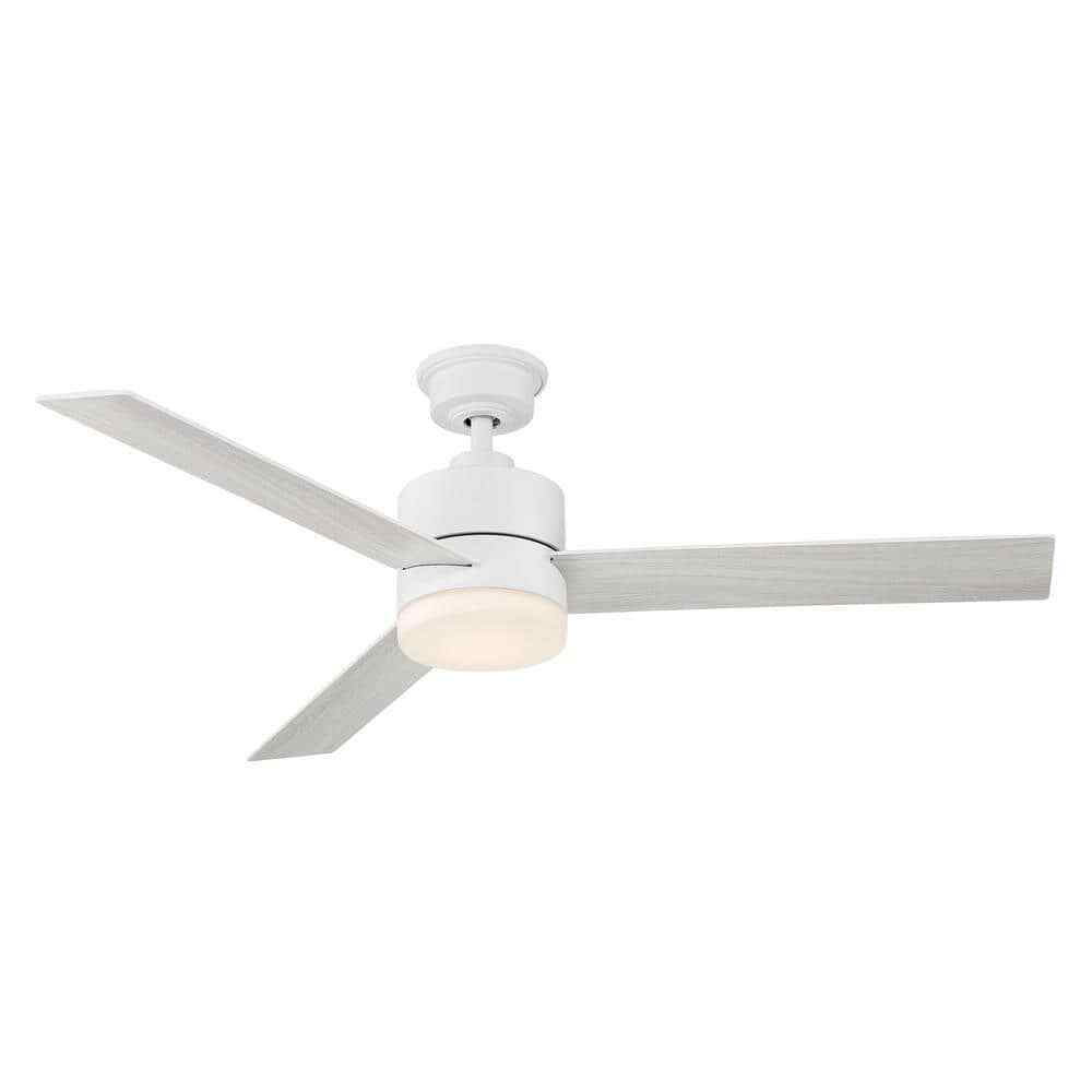 Hampton Bay Madison 52 in. Integrated LED Indoor Matte White Ceiling Fan