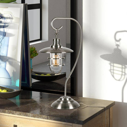 Meyer&Cross Bay 22 in. Brushed Nickel Nautical Lantern Lamp