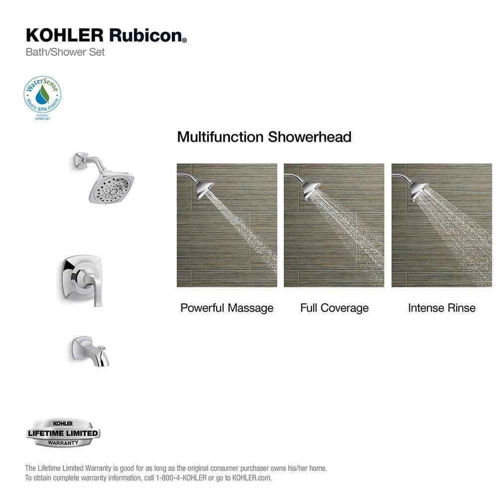 KOHLER Rubicon Single-Handle 3-Spray Wall-Mount Tub and Shower Faucet