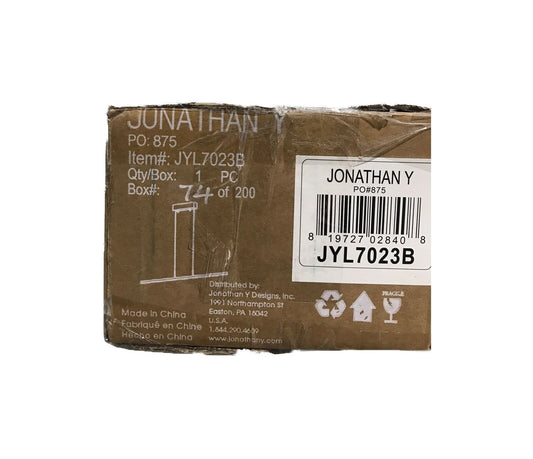 JONATHAN Y Conley 39.5 in. Dimmable Integrated LED Black Metal Linear Pendant