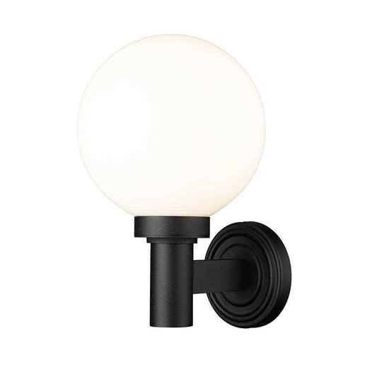 Laurent 1-Light Black Hardwired Cylinder Outdoor Wall Sconce 597M-BK