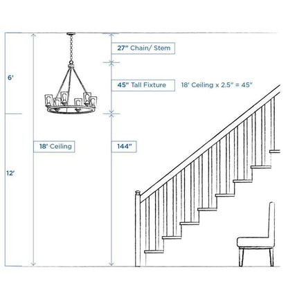Progress Lighting Briarwood 4-Light Bleached Oak Farmhouse Chandelier Light