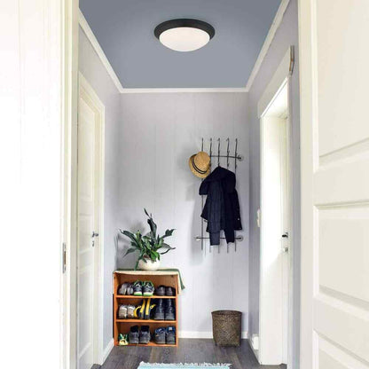 Hampton Bay Stetson 11 in. Satin Bronze 5CCT Integrated LED Flush Mount