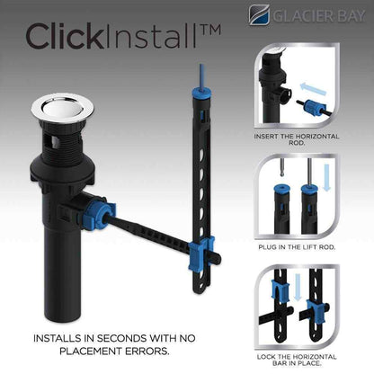 Glacier Bay Sadira 4" Centerset 2-Handle High-Arc Bathroom Faucet in Matte Black