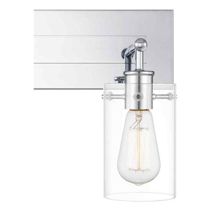 Hampton Bay Regan 21 in. 3-Light Chrome Vanity Light w/ Clear Glass Shades