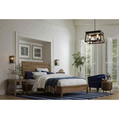 Progress Lighting Briarwood 4-Light Antique Bronze Farmhouse Square Chandelier
