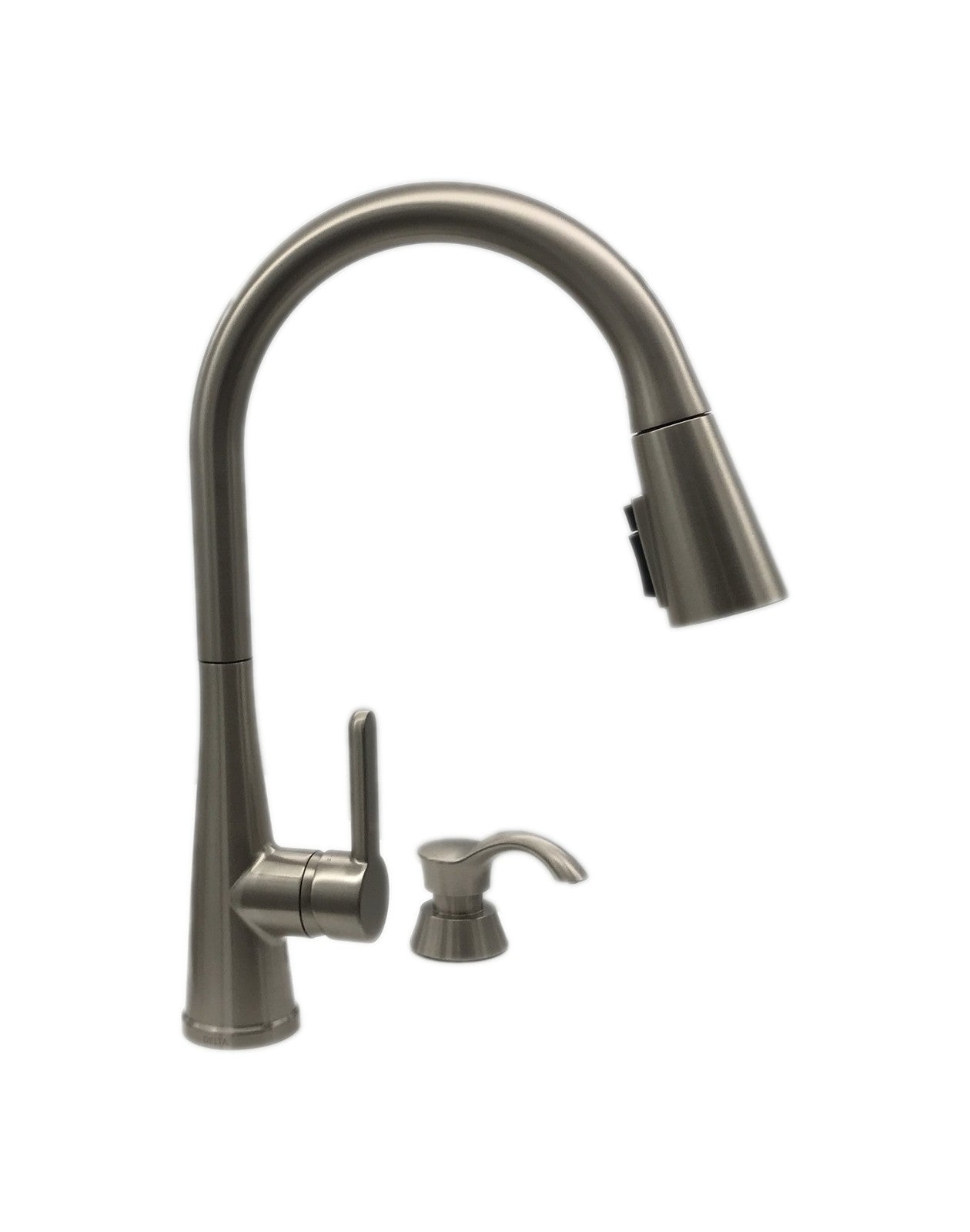 Delta 19826Z-SPSD-DST Greydon Stainless Steel Kitchen Faucet with Soap Dispenser