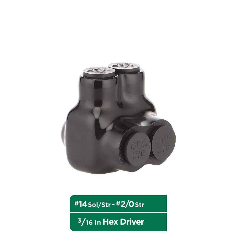 Commercial Electric 14 AWG to 2/0 AWG 2-Port Insulated Multiple Tap Connector 
