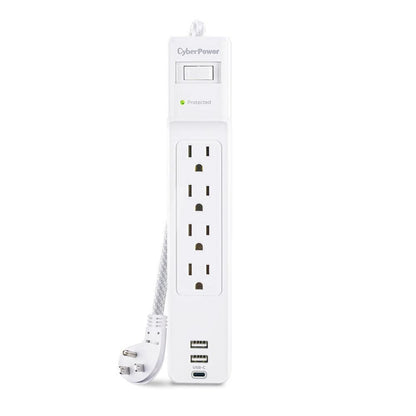 CyberPower 5 ft. 2 USB-A 1 USB-C 1500J 4-Outlet Surge Protector