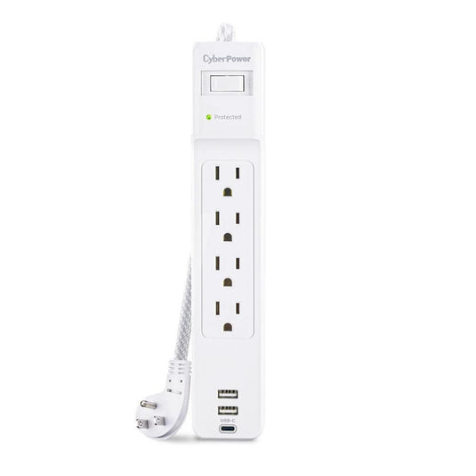 CyberPower 5 ft. 2 USB-A 1 USB-C 1500J 4-Outlet Surge Protector