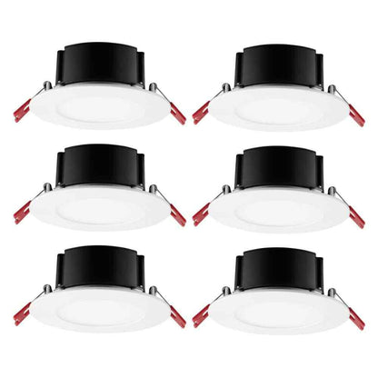 CE Integrated LED 4 in Round Canless Recessed Light for Soft White 6-Pack