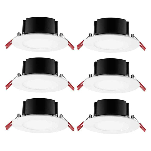 CE Integrated LED 4 in Round Canless Recessed Light for Soft White 6-Pack