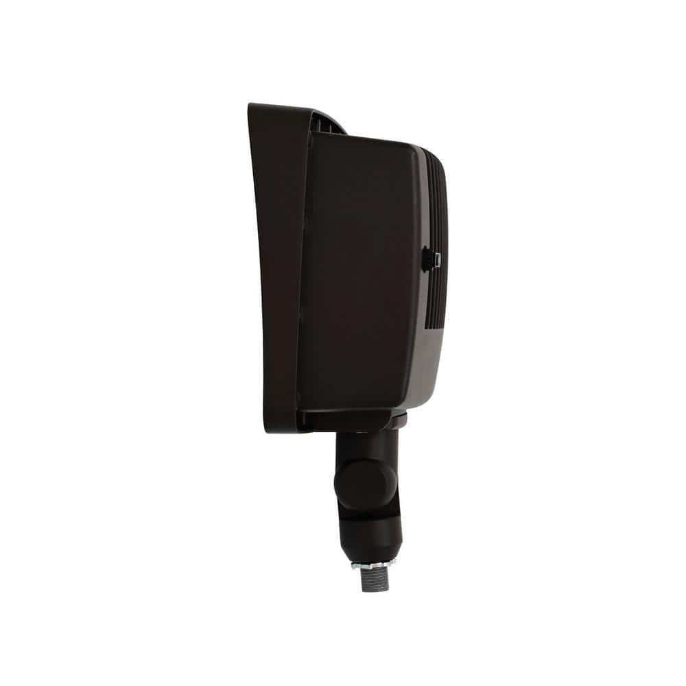 Commercial Electric 950W Equivalent LED Bronze Flood Light Dusk-to-Dawn