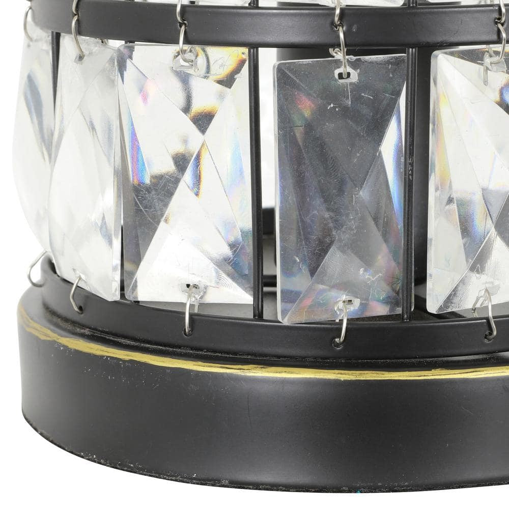Decor Therapy Hayes 9 in. Bronze Faceted Touch Control Uplight