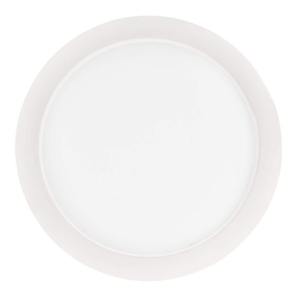 Commercial Electric Smart Flush Mount 13in Matte White 1006486536