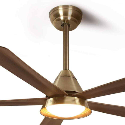 52 in. Smart LED Wood Black Semi Flush Mount Ceiling Fan w/ Light Kit Remote App