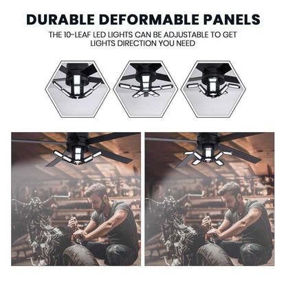 ANTOINE 56 in. Black Ceiling Fan with Dimmable LED Light & Remote  for Garage 