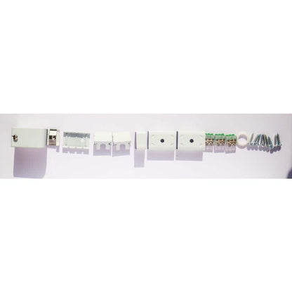 Commercial Electric Cordless 6-Outlet Power Strip with 2 USB-A Ports White