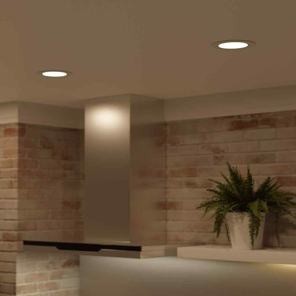 CE Integrated LED 4 in Round Canless Recessed Light for Soft White 6-Pack