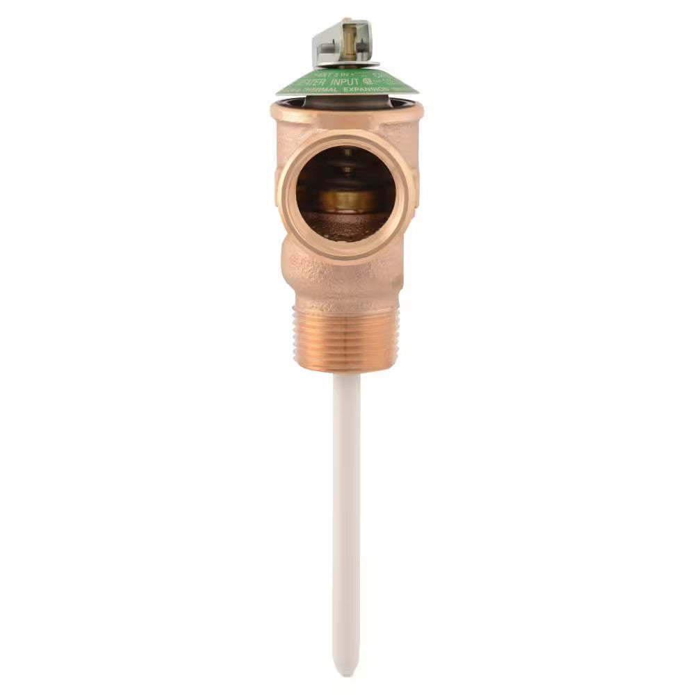 Cash Acme 3/4 in. Bronze NCLX Temperature and Pressure Relief Valve with 1-1/4in