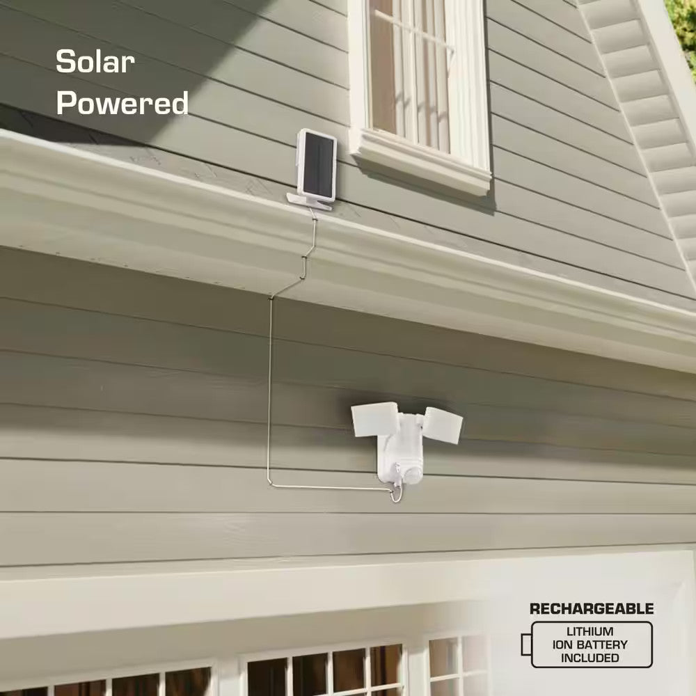 Defiant 180 Degree White Solar Motion Activated LED Flood Light 17000216