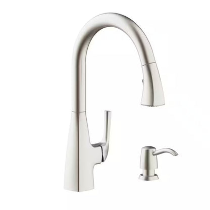 Calandine Pull-Down Sprayer Kitchen Faucet soap dispenser, Spot Resist Stainless