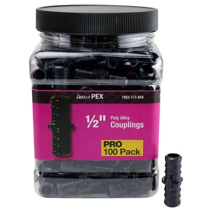 Apollo 1/2 in. Plastic PEX-B Barb Coupling Pro Pack 100-Pack